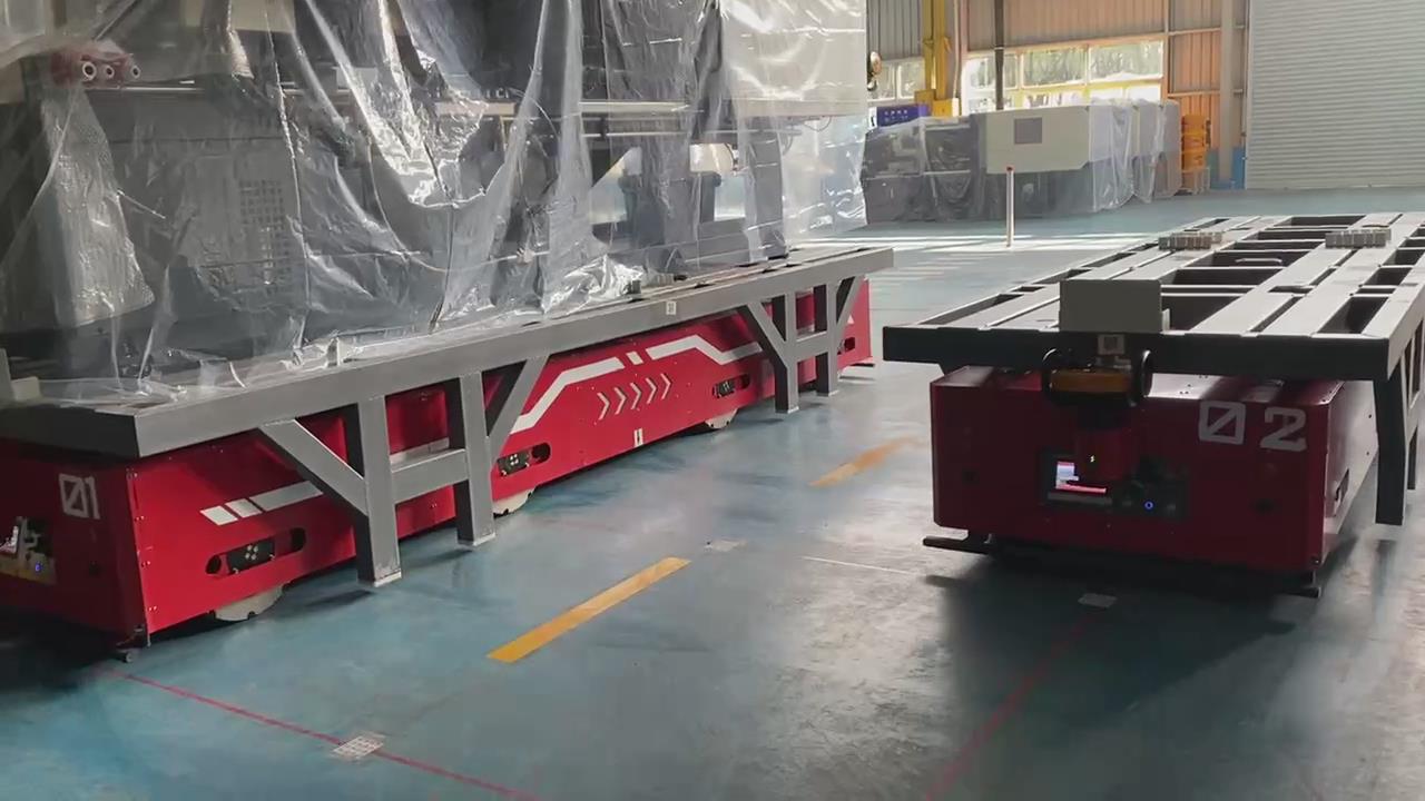 双车agv进行自动出入库作业