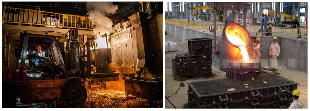 传统铁水浇铸模式 传统铁水浇铸模式